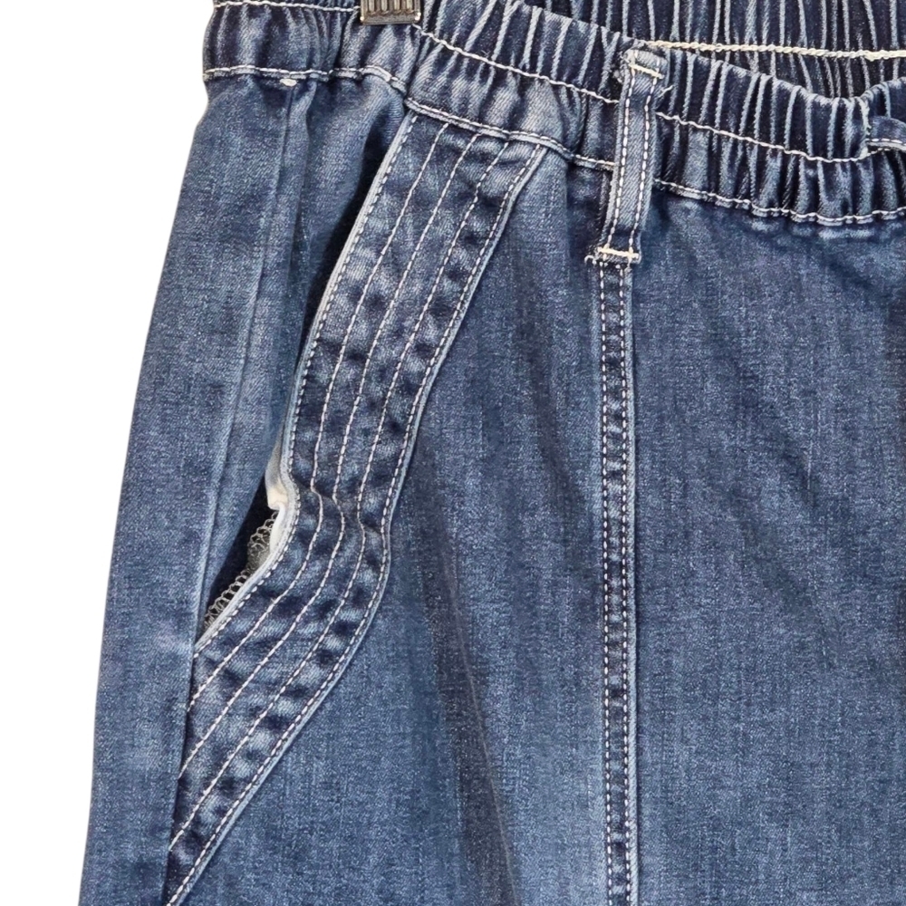 Madden NYC Wide Leg Cargo Drawstring Waist Skater Jeans Size XL - Picture 6 of 14